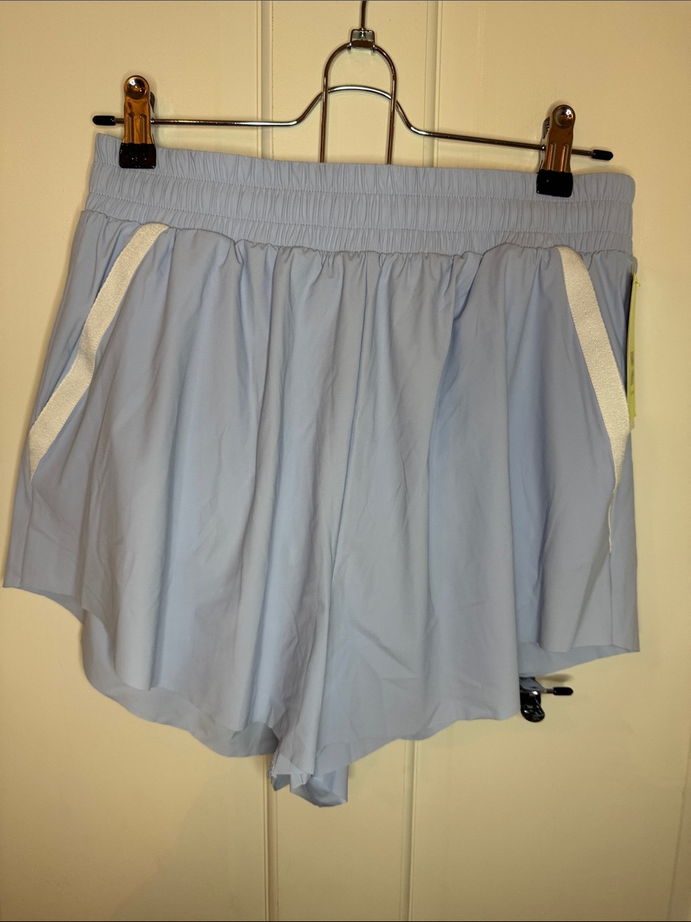 all in motion Light Blue Athletic Shorts with White Trim